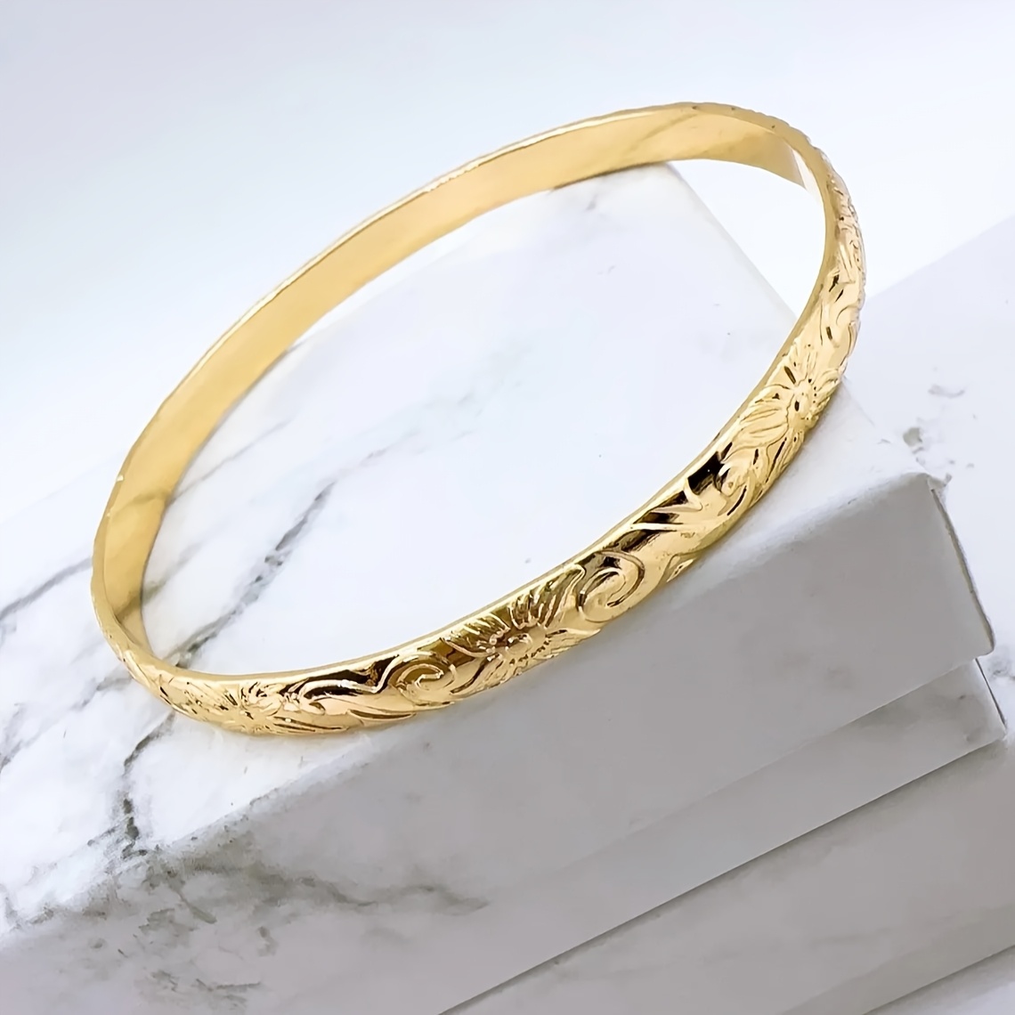 Women's Hawaiian Design Copper Bangle Bracelet, Tropical Gift